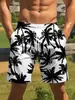 Shorts de Praia LADAZA com Estampa Digital 3D Verão Masculino Solto Secagem Rápida Esportivo Casual