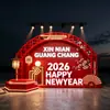 Arcos de Hierro Forjado Estilo Chino Hechos a Medida para Celebraciones de Gran Apertura, Puntos Fotográficos Comerciales y Accesorios Decorativos para Instalaciones de Festival de Primavera y Navidad