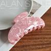 Peine con pinza de ácido acético para niñas de color rosa Lan, pequeño peine con pinza de tiburón fresco, pinza para la nuca para mujer, accesorios para el cabello con cola de caballo alta