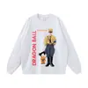 Camiseta Masculina Estampada de Anime Gola Redonda Top Street Solta Algodão Manga Curta Masculina e Feminina Transfronteiriça Manga Curta Meia-Manga