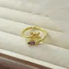 Anillo Versátil Ajustable de Ala de Piedra Preciosa Vintage con Diamante Brillante y Circonita Anillo de Mujer de Lujo Ligero de Gama Alta de Nicho