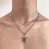 Collares transfronterizos de estilo punk de alta resistencia para hombres y mujeres, estilo gótico de subcultura, cadenas para la clavícula y collares de personalidad de nicho de moda