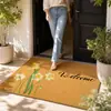 Felpudo de imitación de palmera de coco, felpudo de entrada estampado, alfombra transfronteriza para raspar la suciedad, alfombra de palmera de coco, alfombrilla absorbente de agua, alfombrilla gruesa para pies