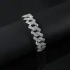 Amazon accesorios populares personalizados Hip hop rap europeo y americano Pulsera de hombre con diamantes completos Pulsera de hombre de moda hip hop