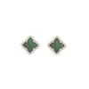 Moda Plata Serie Diamante Flor de Cuatro Hojas Traje Mujeres Personalidad Europea y Americana Retro Juego de Cuatro Piezas Popular en Internet Primera Joyería
