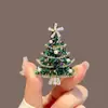 [Natal Nevado] Novo Estilo de Natal Broche de Árvore de Natal Floco de Neve Nicho Estilo Natalino de Alto Padrão Estilo Único Broche