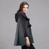 Abrigo de Lana con Capucha con Botones Tipo Duffle de Invierno Moda Nuevos Productos Abrigo de Lana Suelto en Forma de A