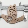 Suprimento Transfronteiriço Artesanato Criativo de Madeira Árvore de Natal Decoração de Feriado Decoração de Lascas de Madeira DIY Pingente Corda de Cânhamo Grátis