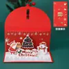 Cartão de Saudação de Natal Estéreo 3D Mensagem de Bênção para as Festas de Ano Novo Cartão Pequeno Dobrável Presente de Véspera de Natal Transfronteiriço