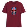 Estação independente Casual europeia e americana feminina Camiseta solta de gola redonda rua hip hop arte estilo britânico caveira Gola redonda