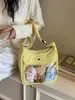 Bolsa Transversal Grande de Alta Qualidade Estilo Universitário Versátil para Meninas 2026, Bolsa Ita Transparente, Bolsa de Ombro
