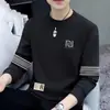 Envío RápidoCamiseta de Manga Larga con Cuello Redondo, Holgada y Gruesa, para Otoño e Invierno, Talla Grande, Versátil
