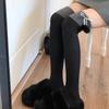 Medias gruesas grises para mujer otoño e invierno JK japonés calcetines negros hasta el muslo calcetines cálidos blancos por encima de la rodilla calcetines altos de encaje
