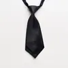 Corbata Pequeña Doble de Color Sólido Estilo Coreano para Mujer Negro vino tinto Camisa Corta Profesional Corbata para Uniforme Escolar Infantil