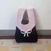 Bolsa de tricô bolsa de presente bolsa de presente atacado bolsa tote bolsa de lã lancheira bolsa portátil flores ins estilo fofo