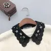 Cuello falso de encaje con cuentas para mujer, cuello decorativo floral bordado versátil, adecuado para usar debajo de una camisa, disponible para venta al por mayor