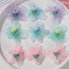 Nova cor de doce malha flor tulipa diy bonito crianças grampo de cabelo acessórios para cabelo brincos material atacado