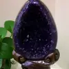 Ornamento Natural de Amethysta em Forma de Caverna de Ovo de Dinossauro Uruguaio Cornucópia Brasileira Bolsa de Dinheiro Presente de Inauguração para Casa/Escritório