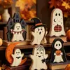 Decoraciones de bandeja de mesa de madera para Halloween, artículos populares transfronterizos: fantasmas, gatos negros, calabazas, búhos para decoración del hogar y de ventanas