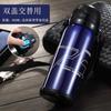 Olla térmica portátil de gran capacidad con doble tapa para exteriores, de acero inoxidable 304, para viaje al vacío, para coche, hogar, deportes, taza de agua