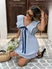 2026 Ropa Femenina Transfronteriza Europea y Americana Estación Independiente de Amazon Verano Nuevo Vestido de Vuelo con Volantes y Cuello en V