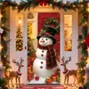 Cortina de puerta de Navidad, tela de fondo de puerta de poliéster, decoración de puerta para fiestas festivas, venta al por mayor transfronteriza, admite diseños personalizados basados en imágenes proporcionadas