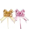 50 Flores de Tirar Mariposa Mate, Flores de Tirar con Cinta Grande para Navidad, Pascua y San Valentín, Lazos de Mariposa de Organza Transfronterizos