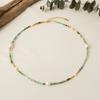 Collar de Piedras Naturales Mixtas Coloridas Vintage Hecho a Mano con Cuentas Estilo Bosque Femenino Cadena de Clavícula en Capas para Mujer