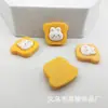 Dibujo Animado Conejo Lindo Comida Tostada diy Pegamento de Crema Funda para Teléfono Pasador Joyería Principal Accesorios de Resina Material