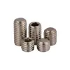 Tornillo de máquina de extremo plano 304 M2M2.5M3M4M5 acero inoxidable hexágono interior base de extremo plano sin cabeza juego de tornillos