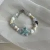 Colar de Conchas Estrela do Mar Esmaltadas Corrente para Clavícula Nicho Elegante Cor Dopamina Estilo Coreano Doce Acessórios de Colar