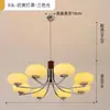 Nuevo Candelabro Estilo Chino para Sala de Estar y Dormitorio, Arte de Hierro Simple, Arte de Madera, Pantalla de Vidrio, Luminaria de Múltiples Cabezas Forma de Rama con Fuente de Luz LED