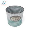 Venta al por mayor de fábrica cubo de hierro de color galvanizado a juego para exteriores antioxidante cubo creativo maceta de color galvanizado en contraste