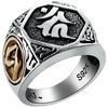 Anillo Immobile Mingwang para hombre de plata de ley anillo de índice único personalidad dominante anillo para hombre joyería retro de moda japonesa y coreana