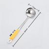 Colher Grande para Sopa Atacado Colher de Aço Inoxidável Anti-Queimadura Colher para Panela Quente de Cozinha Colher para Mingau Coador de Sopa Utensílios de Cozinha