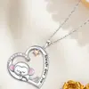 Pequeo Mono Lindo Dibujo Animado Personalidad Moda Versátil Simple Colgante en Forma de Corazón Collar Nuevo Conmemorativo Fresco Collar