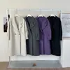 Otoño/Invierno Nuevo Estilo Lujo Ligero Estilo Old Money Abrigo Largo de Lana Doble Cara para Mujer Invierno Delgado