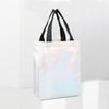 Bolsa de mano no tejida de color sólido aluminizada laminada con láser transfronteriza al por mayor bolsa de regalo bolsa de compras