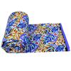 Em estoque 1 peça entrega tecido estampado batik étnico africano frente e verso geométrico pequeno floral tecido de fornecimento transfronteiriço