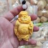 Talla de Sándalo Dorado y Boj de Tuya para la Buena Suerte, Colgante para Coche de Zhong Kui, Figura Taoísta para Exorcizar Demonios, Hecho en un Momento