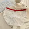 Ropa interior dulce estilo japonés para niñas, con estampado floral y de dibujos animados, de algodón. Nuevo diseño de lunares para mujer.