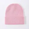 Gorro de punto vintage de color liso para otoño e invierno, de copa plana, para hombres y mujeres, gorro de lana simple y liso, gorro cálido de estudiante para pullover