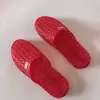 Pantuflas de gelatina de cristal para mujer, verano, antideslizantes, suela suave, para baño, uso doméstico, sandalias planas de plástico transparente, estilo de moda