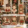 Adornos de escritorio navideños transfronterizos para el hogar, dormitorio, entrada, exhibición en estantería, decoración de escena para fiestas navideñas