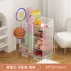 Cesta de Almacenamiento para Esterilla de Yoga, Estante de Almacenamiento para Equipo de Fitness en Casa con Ruedas, Estante de Almacenamiento tipo Sandwich para Baloncesto y Bádminton