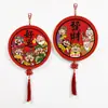 Cinco Bendiciones Dios de la Riqueza Pintura con Pegatinas de Diamantes DIY Regalo de Festival de Primavera Kit de Materiales de Nudo Chino Pintura Decorativa Hecha a Mano para Vestíbulo Sala de Estar