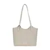 Bolsa de Palha Tecida Retro Melanoid Feminina 2026 Nova Textura Simples Grande Capacidade para o Dia a Dia Ombro Único Bolsa Grande