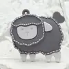 Lindo colgante de peluche de oveja pequeña de cuero sintético, llavero de cordero de dibujos animados, decoración de juguete, charm para mochila, venta al por mayor