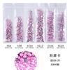 Seis Bolso Fundo Plano Diamante Tamanho Misto Cristal de Vidro diy Nail Art Jóias Novo Mocha Neon Fluorescente Adesivo Diamante