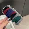 Elástico de cabelo feminino de alta qualidade, modelo 2025, com alta elasticidade e durabilidade, ideal para rabo de cavalo alto. Estojo de couro.